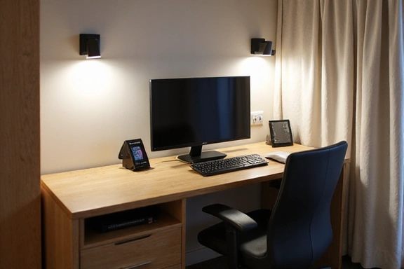 Standard room work area with desk