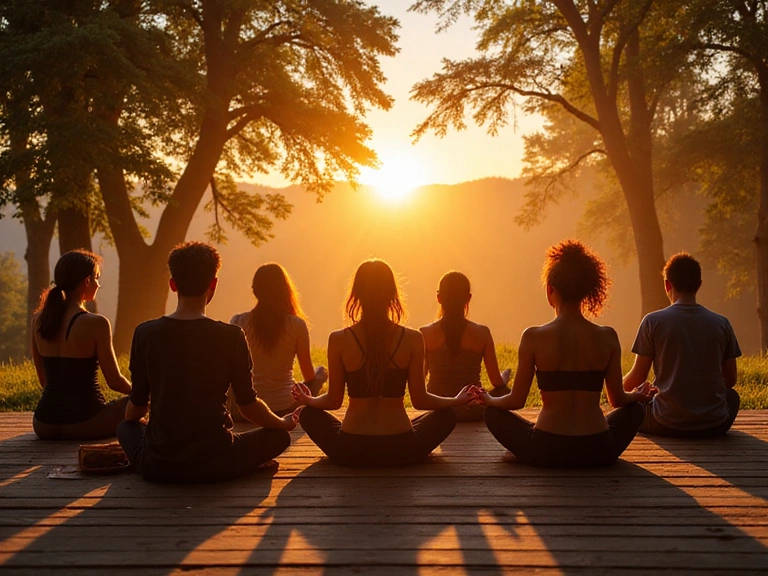 Sunrise meditation session