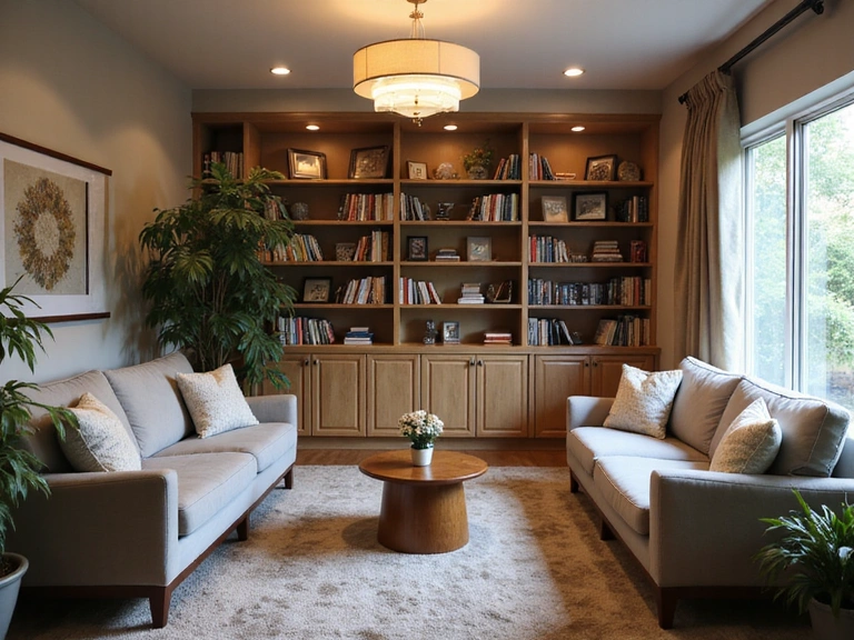 Comfortable lounge area inside our retreat