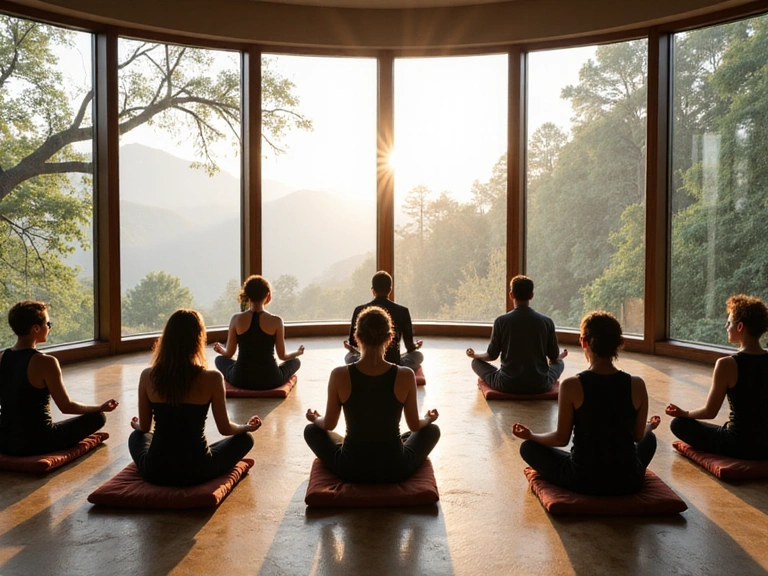 Group meditation session