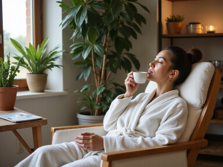 Person enjoying spa relaxation